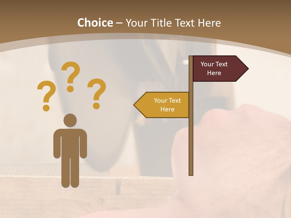 A Person Using A Circular Saw To Cut A Piece Of Wood PowerPoint Template