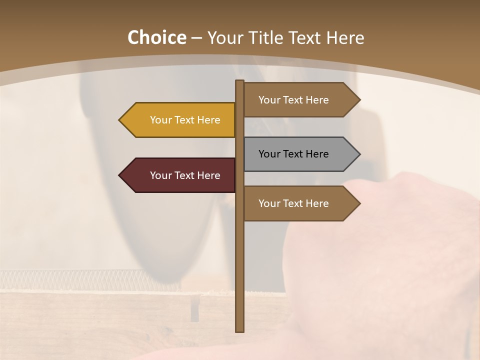 A Person Using A Circular Saw To Cut A Piece Of Wood PowerPoint Template