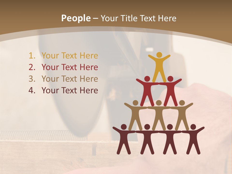 A Person Using A Circular Saw To Cut A Piece Of Wood PowerPoint Template