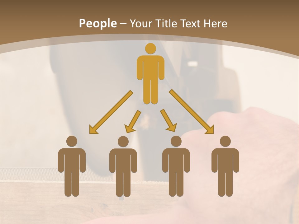 A Person Using A Circular Saw To Cut A Piece Of Wood PowerPoint Template