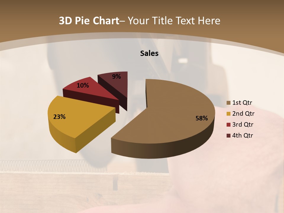 A Person Using A Circular Saw To Cut A Piece Of Wood PowerPoint Template
