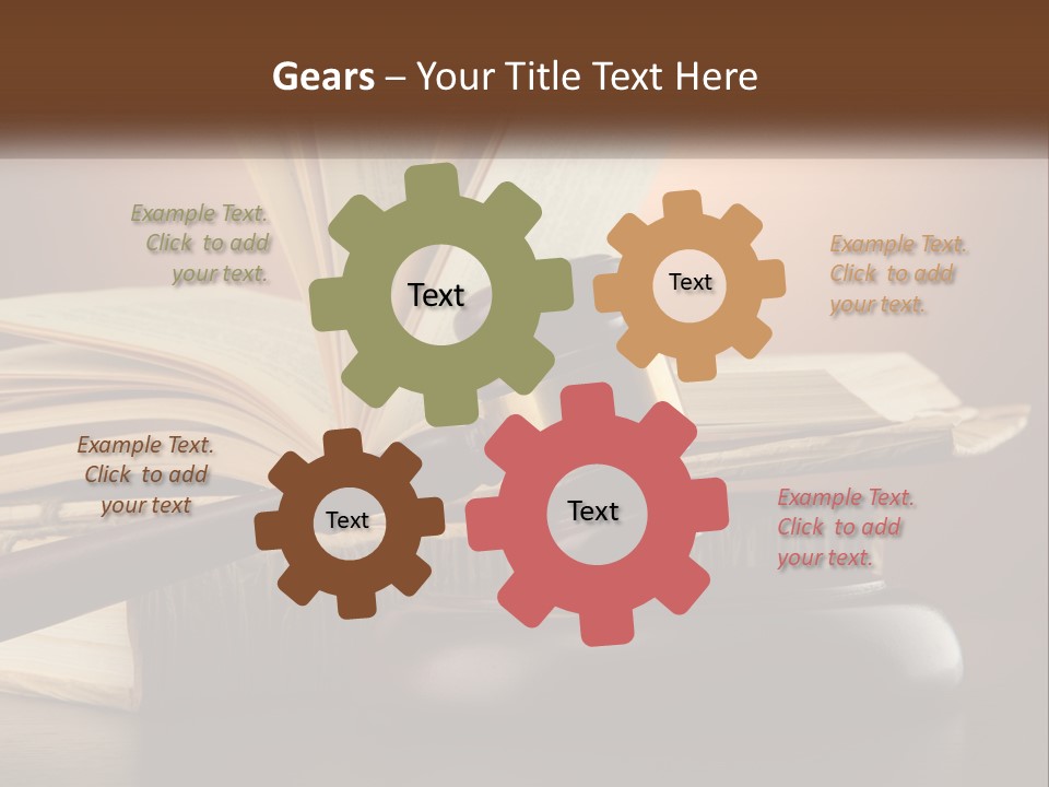 A Judge's Gaven Sitting On Top Of A Book PowerPoint Template
