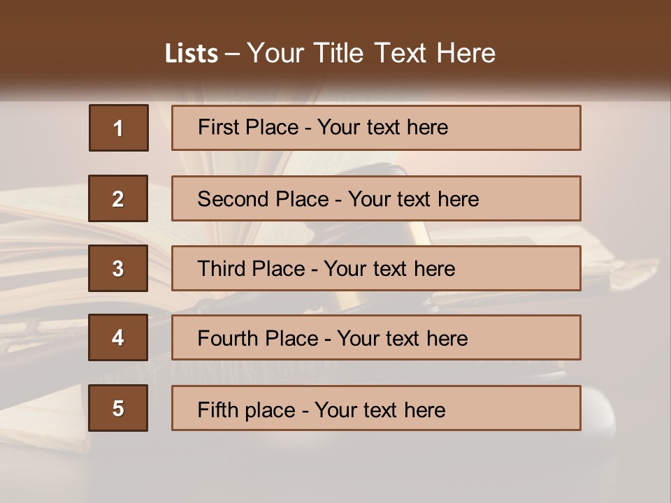 A Judge's Gaven Sitting On Top Of A Book PowerPoint Template