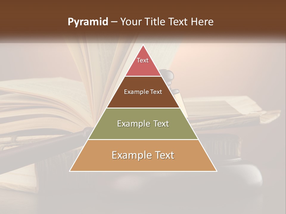 A Judge's Gaven Sitting On Top Of A Book PowerPoint Template