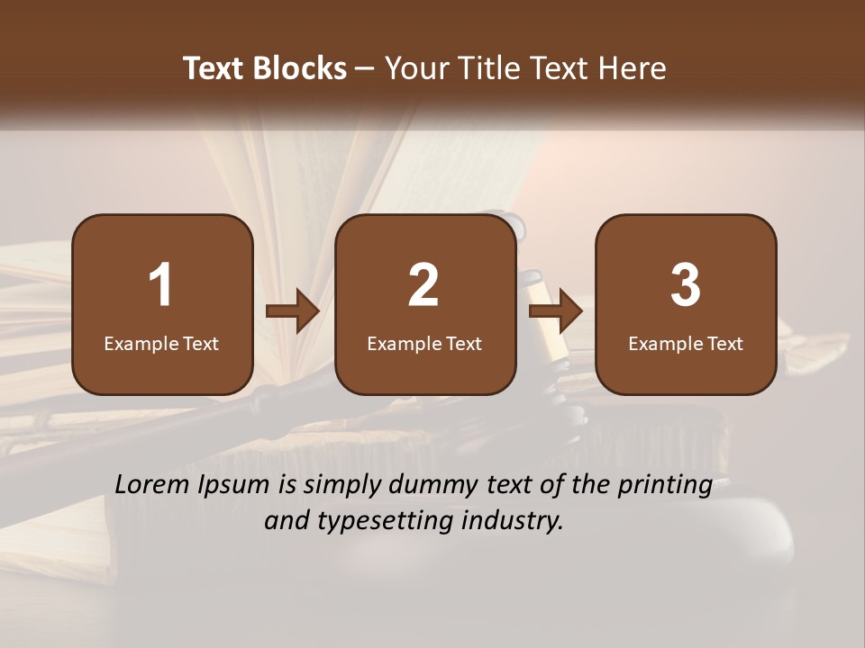 A Judge's Gaven Sitting On Top Of A Book PowerPoint Template