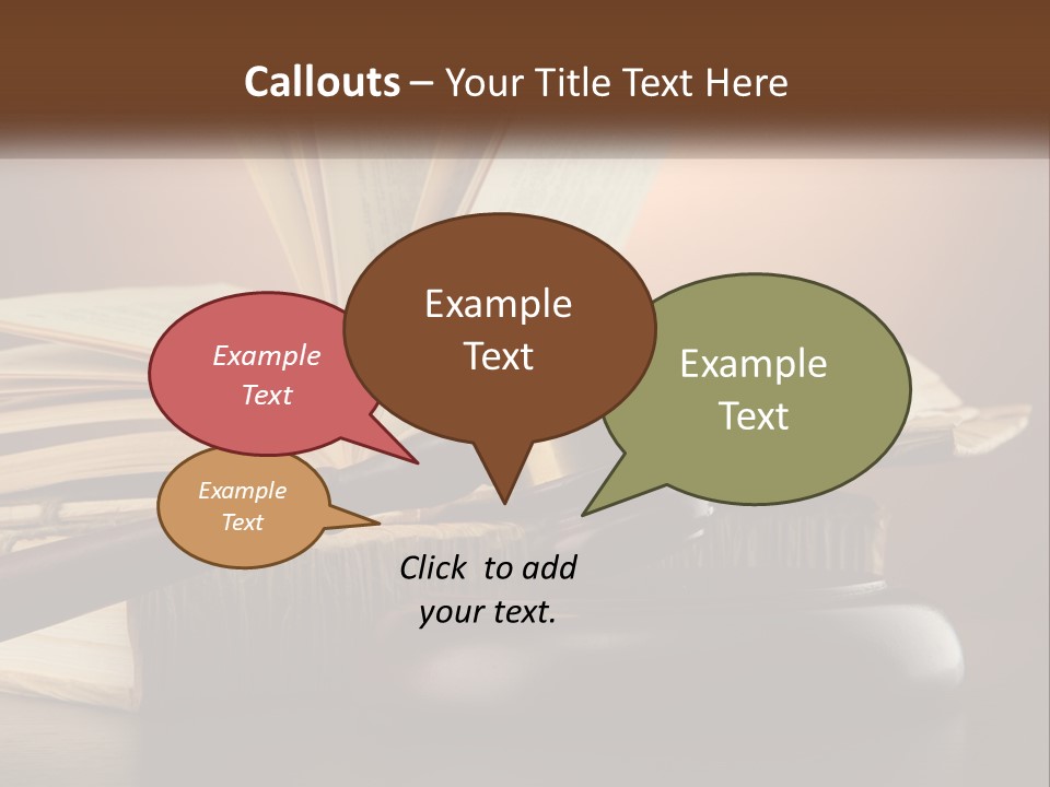 A Judge's Gaven Sitting On Top Of A Book PowerPoint Template