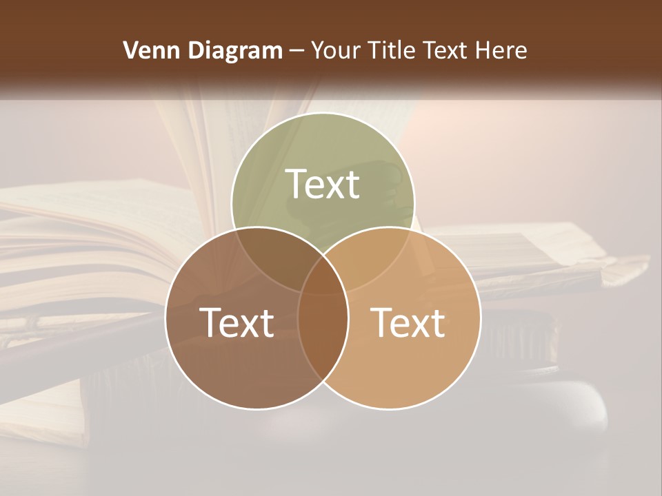 A Judge's Gaven Sitting On Top Of A Book PowerPoint Template