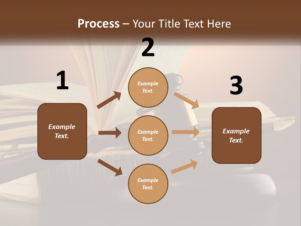 A Judge's Gaven Sitting On Top Of A Book PowerPoint Template