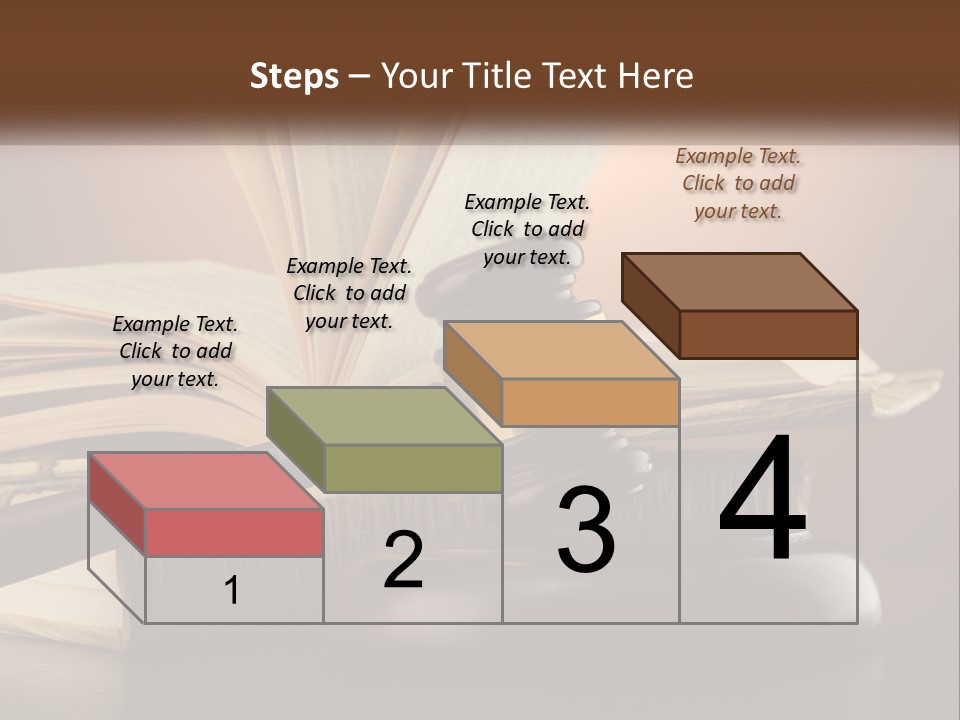 A Judge's Gaven Sitting On Top Of A Book PowerPoint Template
