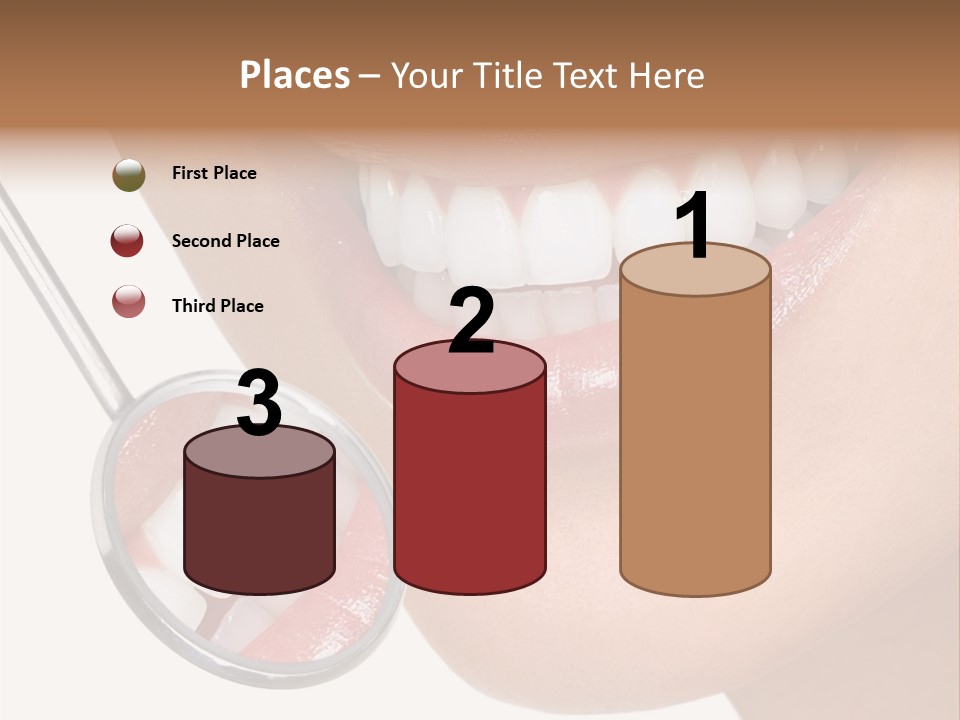 A Smiling Woman With A Stethoscope In Her Mouth PowerPoint Template