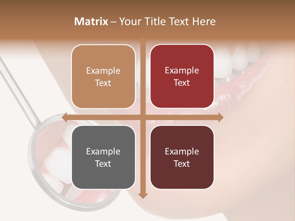 A Smiling Woman With A Stethoscope In Her Mouth PowerPoint Template