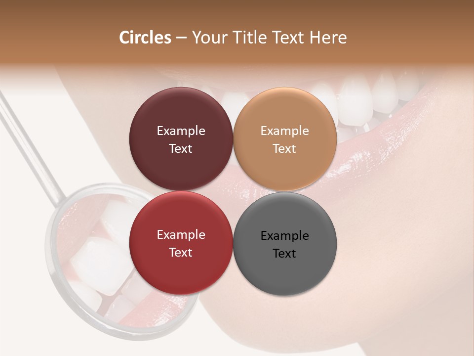 A Smiling Woman With A Stethoscope In Her Mouth PowerPoint Template