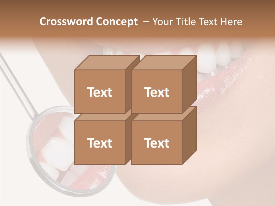A Smiling Woman With A Stethoscope In Her Mouth PowerPoint Template