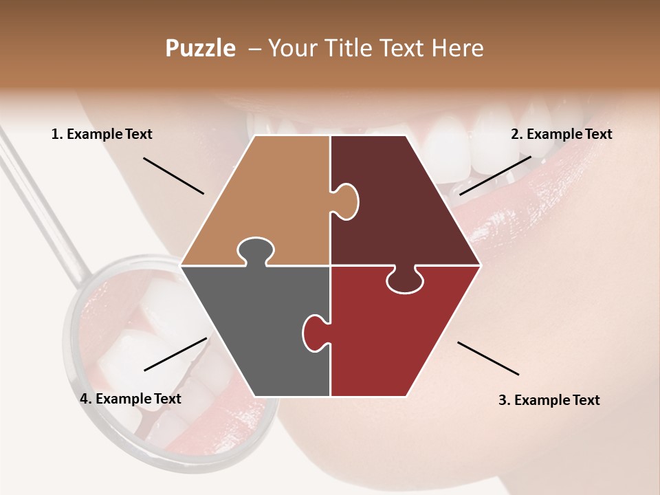 A Smiling Woman With A Stethoscope In Her Mouth PowerPoint Template
