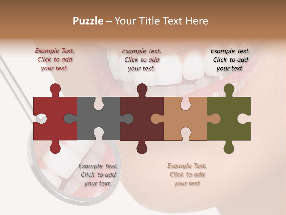 A Smiling Woman With A Stethoscope In Her Mouth PowerPoint Template