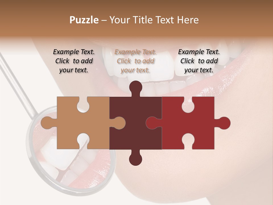 A Smiling Woman With A Stethoscope In Her Mouth PowerPoint Template