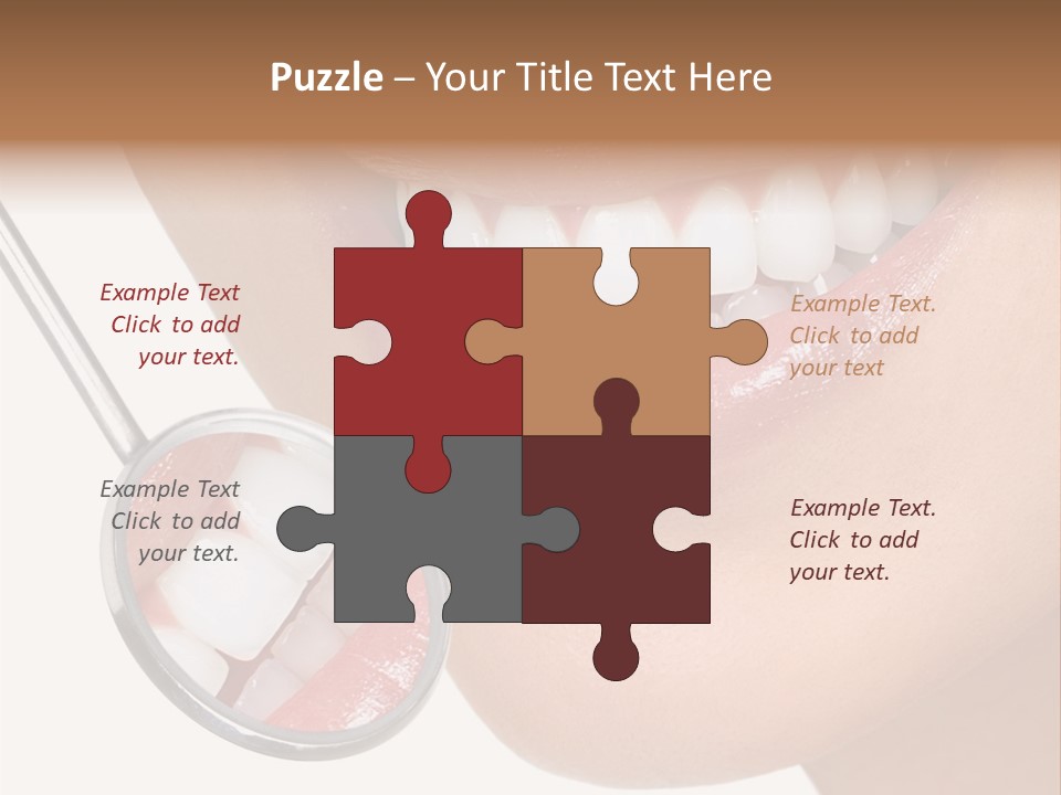 A Smiling Woman With A Stethoscope In Her Mouth PowerPoint Template