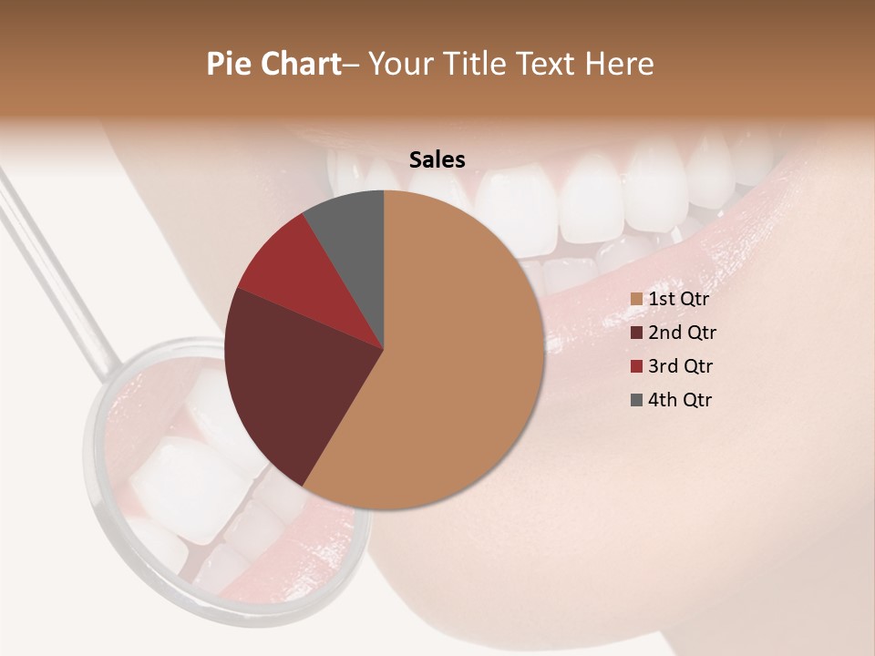 A Smiling Woman With A Stethoscope In Her Mouth PowerPoint Template