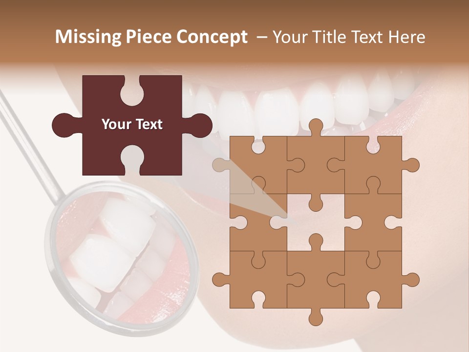 A Smiling Woman With A Stethoscope In Her Mouth PowerPoint Template