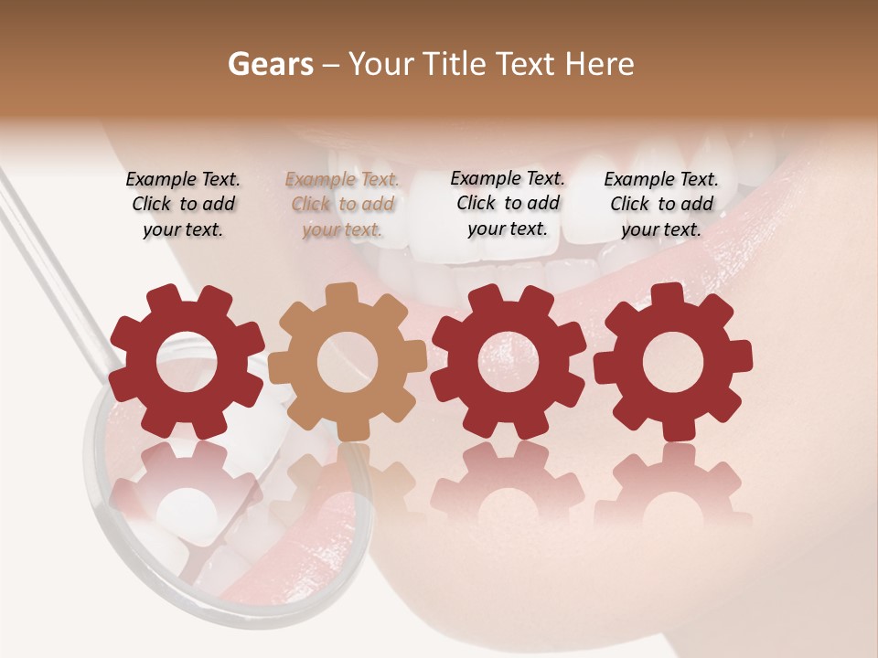 A Smiling Woman With A Stethoscope In Her Mouth PowerPoint Template