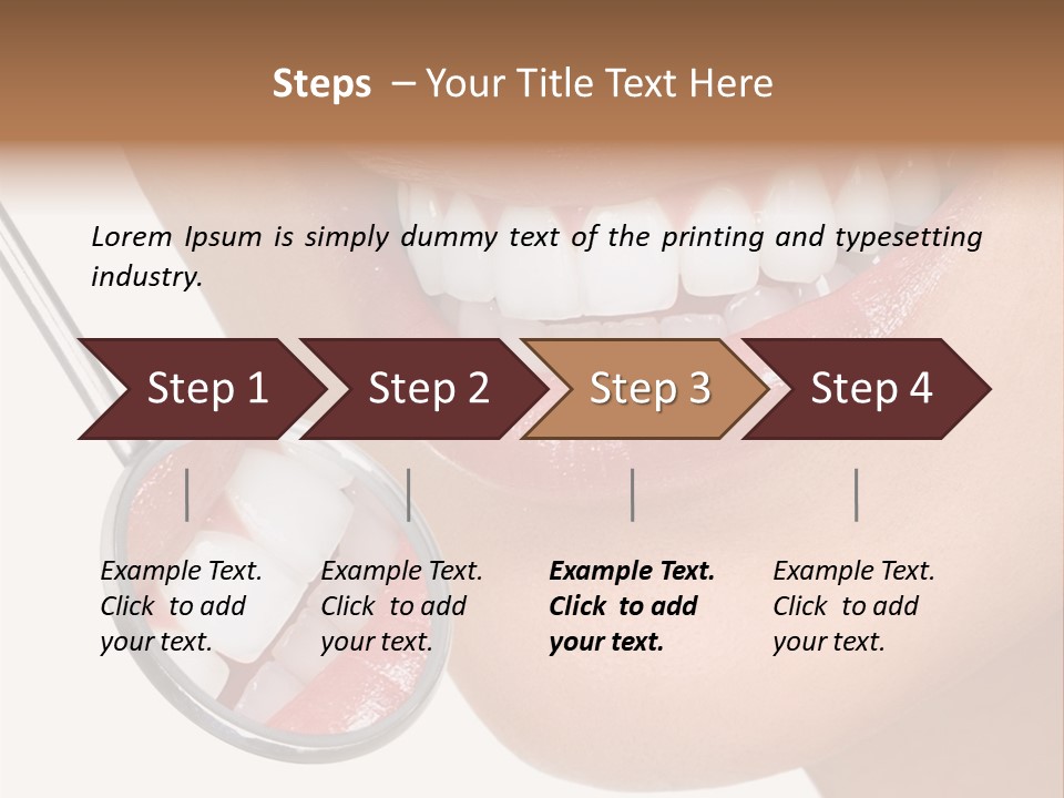 A Smiling Woman With A Stethoscope In Her Mouth PowerPoint Template