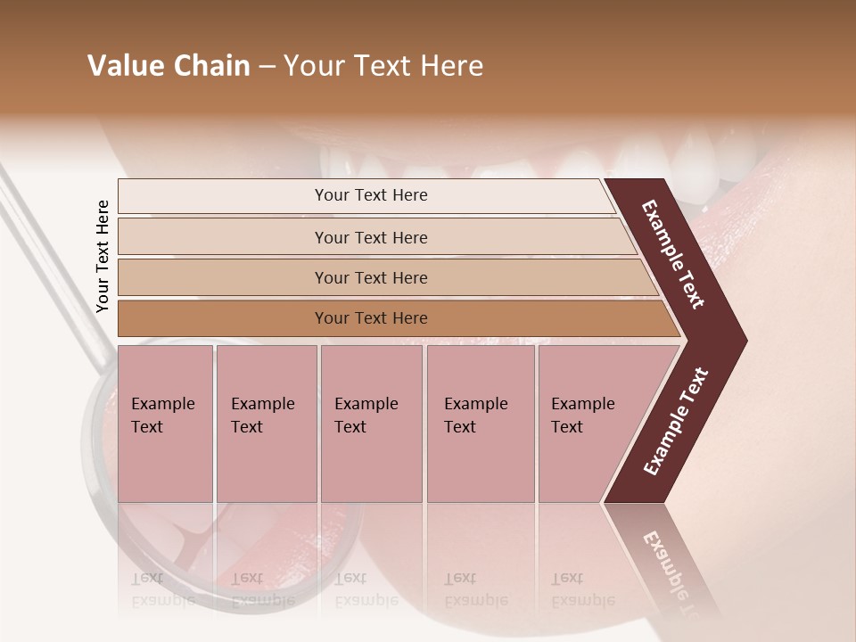 A Smiling Woman With A Stethoscope In Her Mouth PowerPoint Template