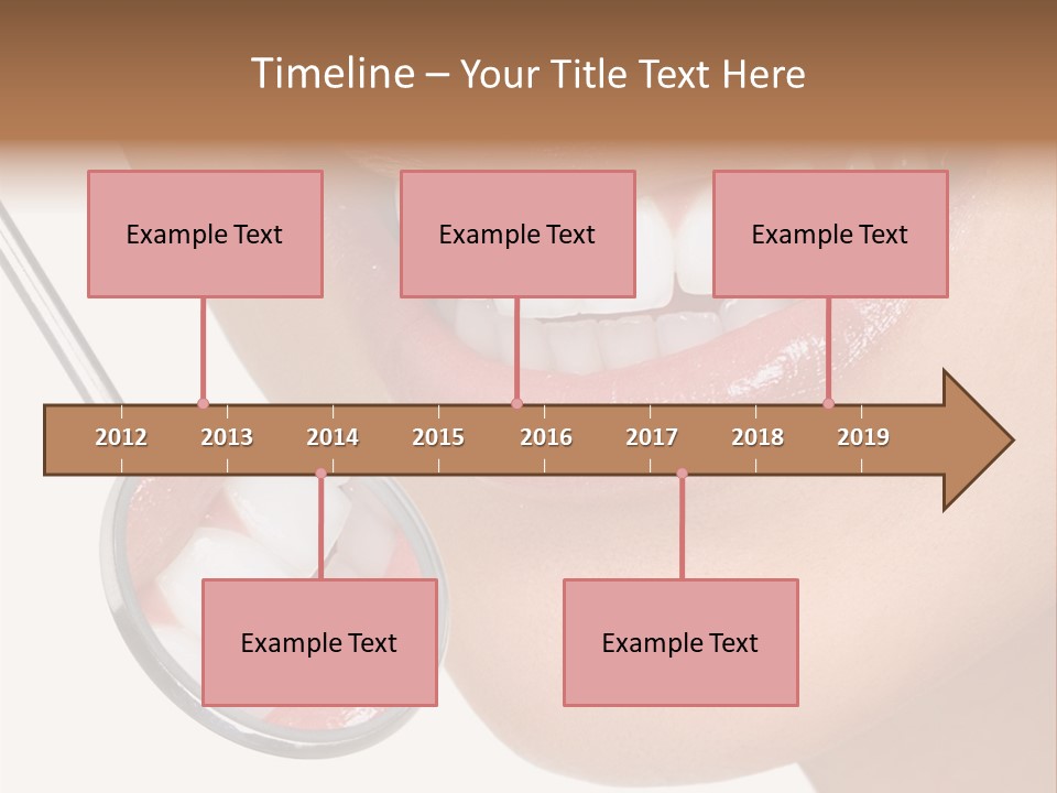 A Smiling Woman With A Stethoscope In Her Mouth PowerPoint Template