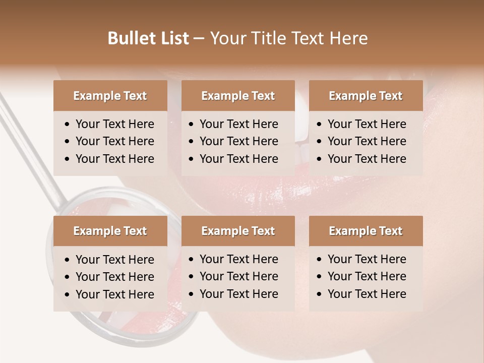 A Smiling Woman With A Stethoscope In Her Mouth PowerPoint Template