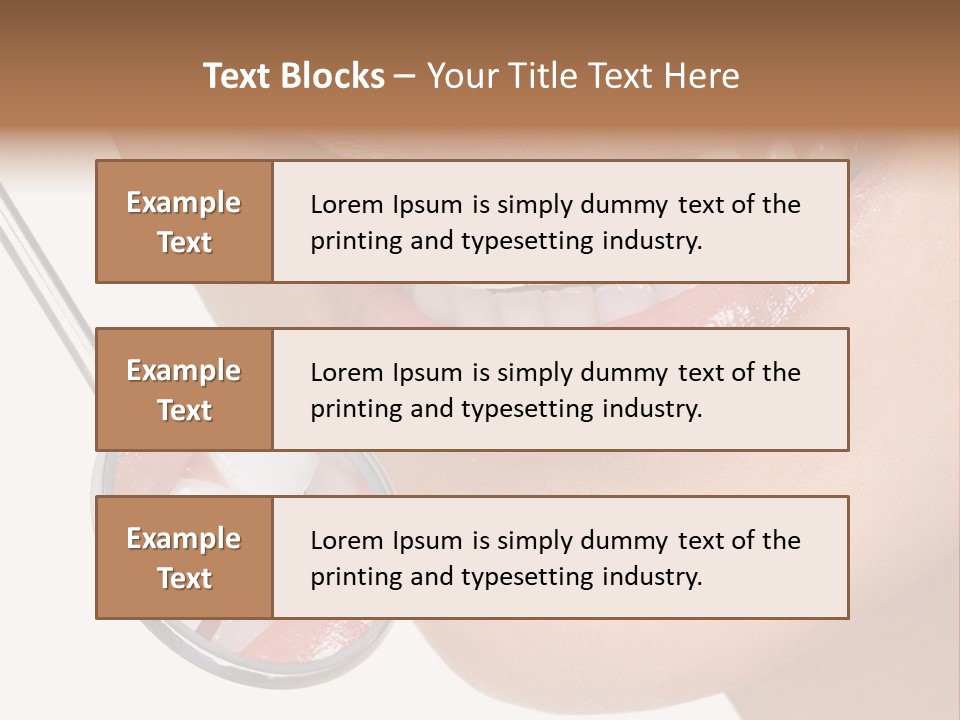 A Smiling Woman With A Stethoscope In Her Mouth PowerPoint Template