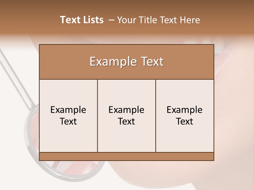 A Smiling Woman With A Stethoscope In Her Mouth PowerPoint Template