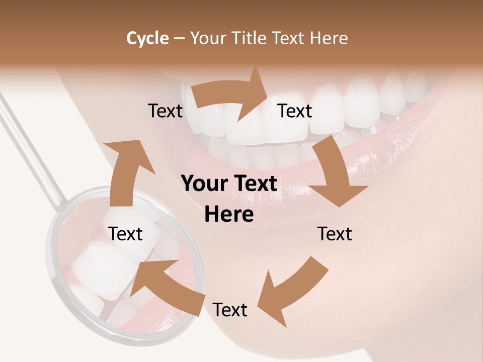 A Smiling Woman With A Stethoscope In Her Mouth PowerPoint Template