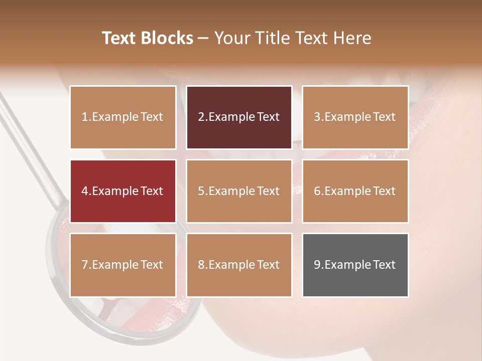 A Smiling Woman With A Stethoscope In Her Mouth PowerPoint Template