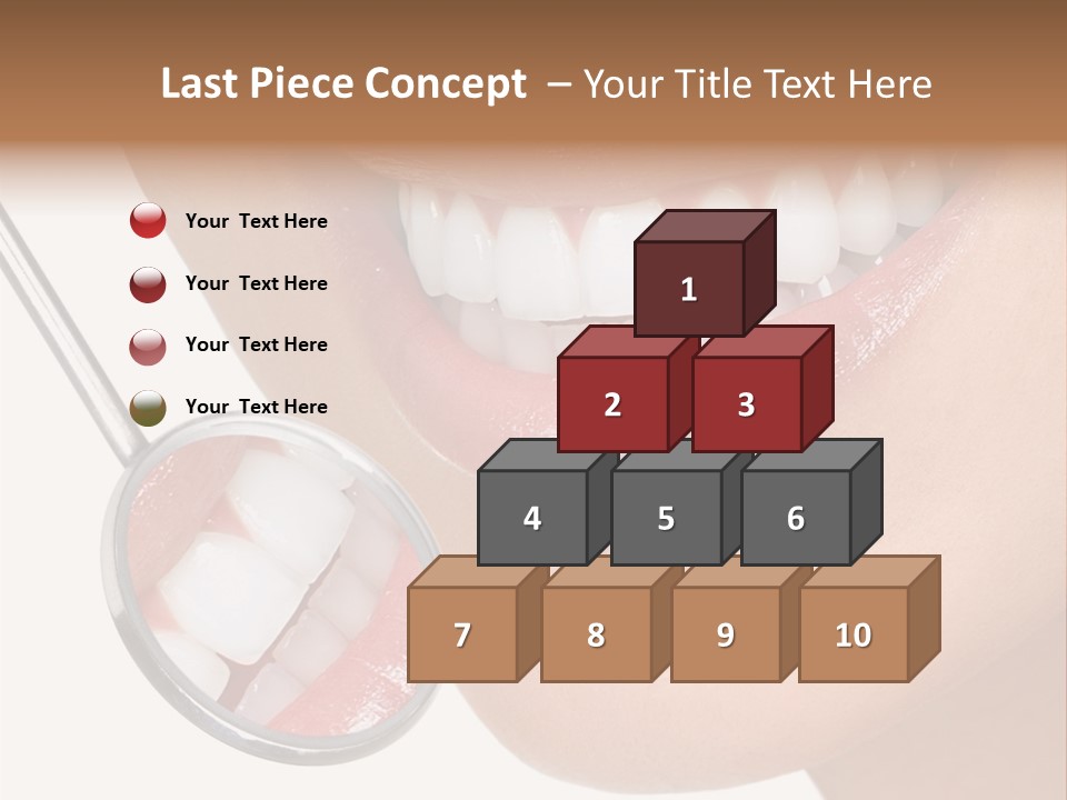 A Smiling Woman With A Stethoscope In Her Mouth PowerPoint Template