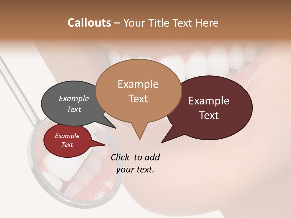 A Smiling Woman With A Stethoscope In Her Mouth PowerPoint Template