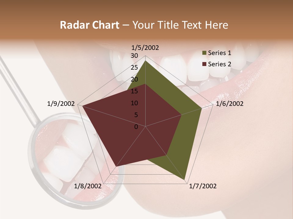 A Smiling Woman With A Stethoscope In Her Mouth PowerPoint Template