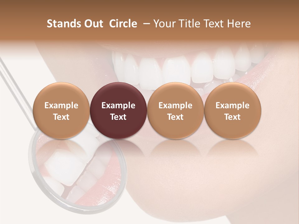 A Smiling Woman With A Stethoscope In Her Mouth PowerPoint Template