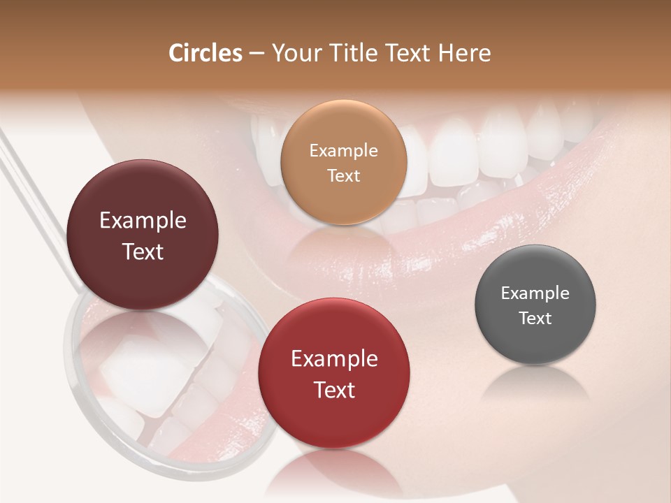 A Smiling Woman With A Stethoscope In Her Mouth PowerPoint Template