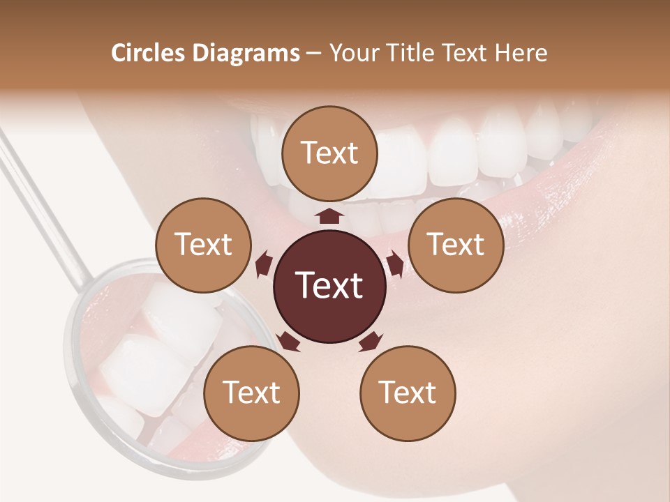 A Smiling Woman With A Stethoscope In Her Mouth PowerPoint Template