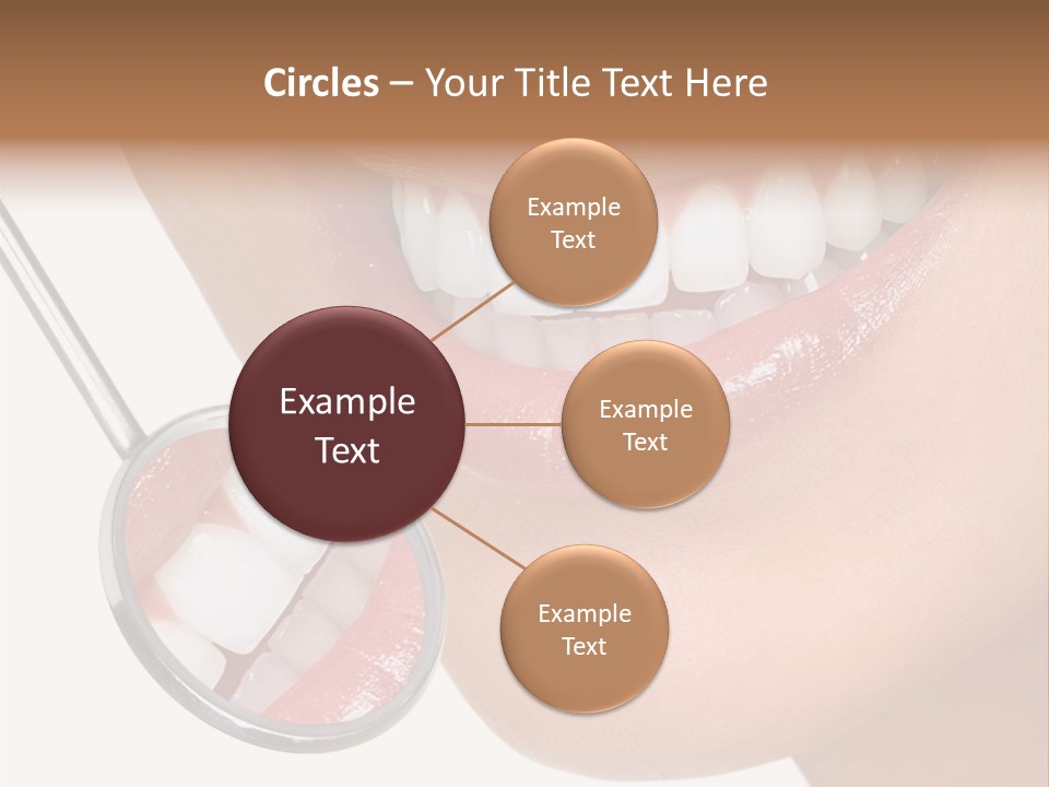 A Smiling Woman With A Stethoscope In Her Mouth PowerPoint Template