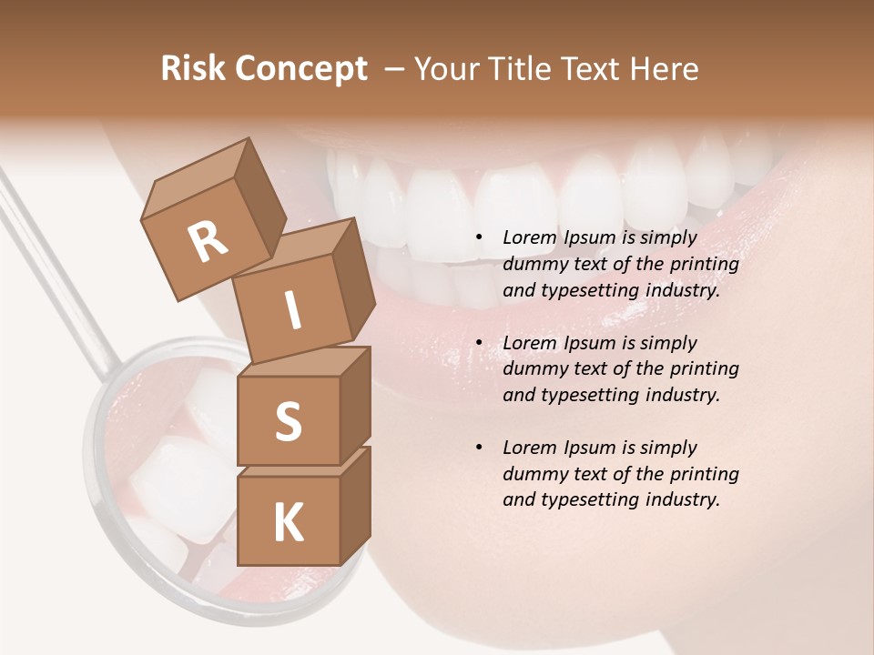A Smiling Woman With A Stethoscope In Her Mouth PowerPoint Template
