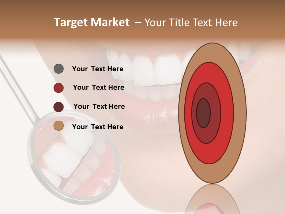 A Smiling Woman With A Stethoscope In Her Mouth PowerPoint Template