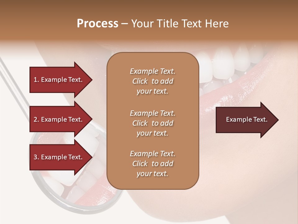 A Smiling Woman With A Stethoscope In Her Mouth PowerPoint Template