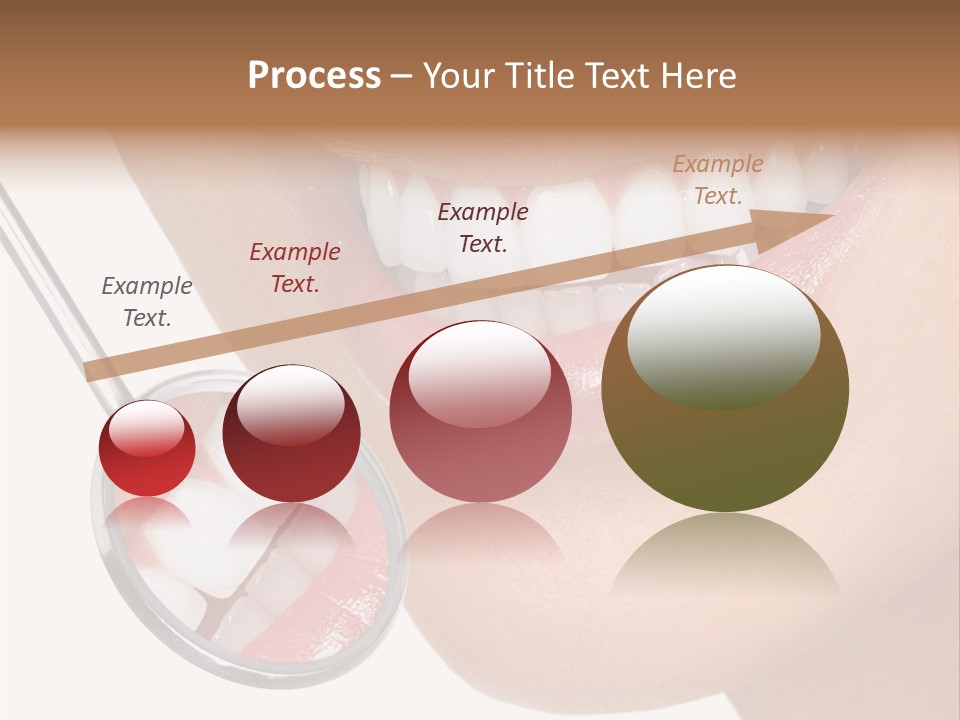 A Smiling Woman With A Stethoscope In Her Mouth PowerPoint Template