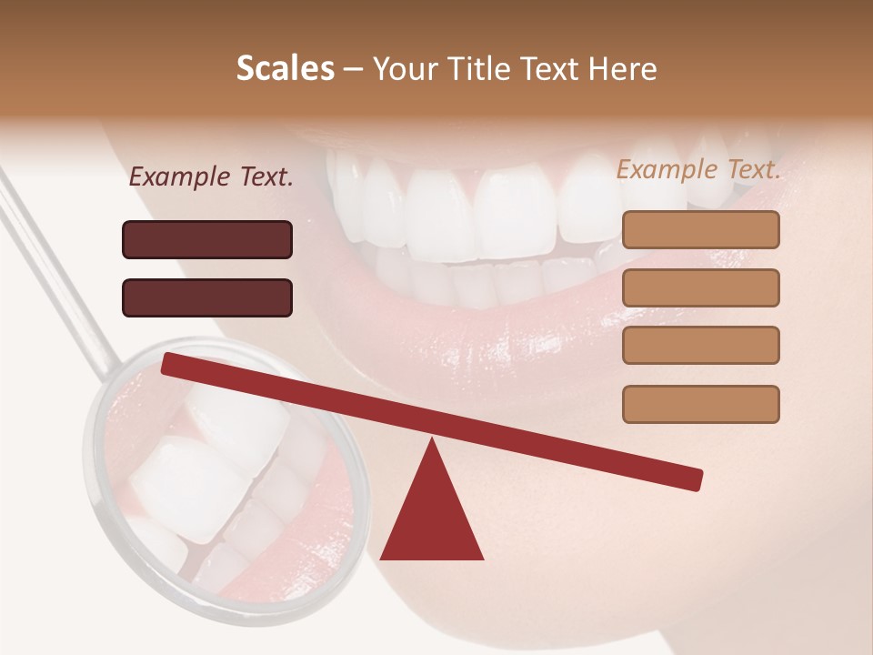A Smiling Woman With A Stethoscope In Her Mouth PowerPoint Template