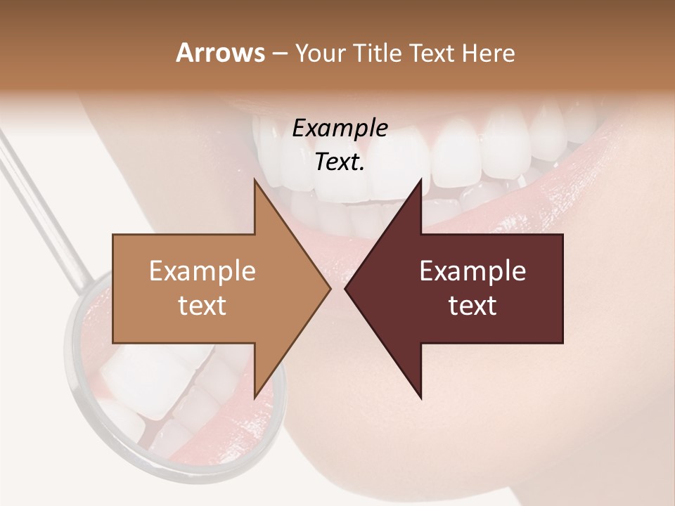 A Smiling Woman With A Stethoscope In Her Mouth PowerPoint Template