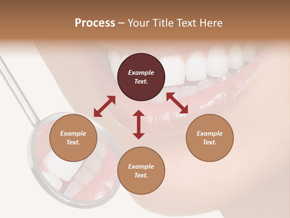 A Smiling Woman With A Stethoscope In Her Mouth PowerPoint Template