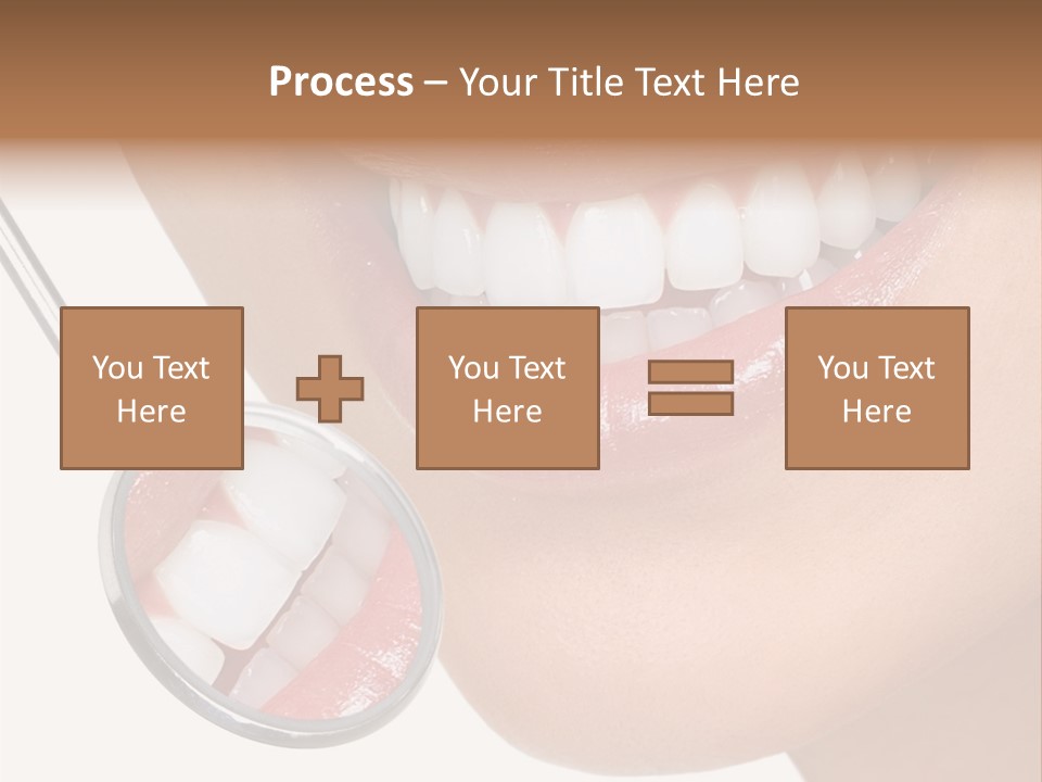 A Smiling Woman With A Stethoscope In Her Mouth PowerPoint Template