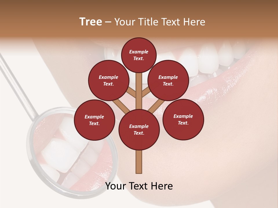 A Smiling Woman With A Stethoscope In Her Mouth PowerPoint Template