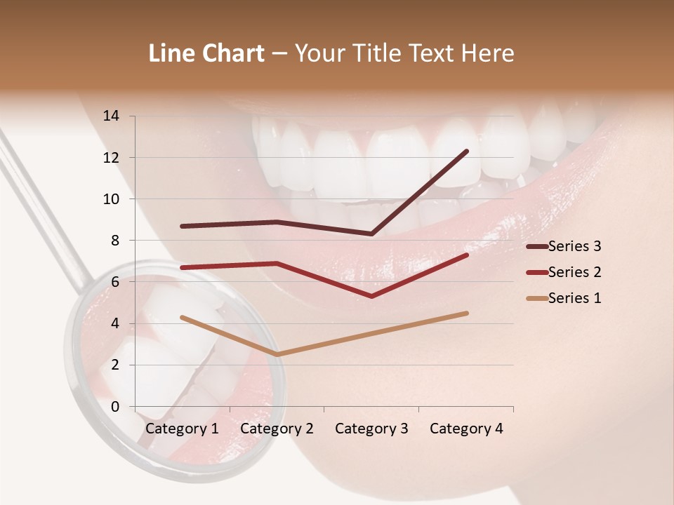 A Smiling Woman With A Stethoscope In Her Mouth PowerPoint Template