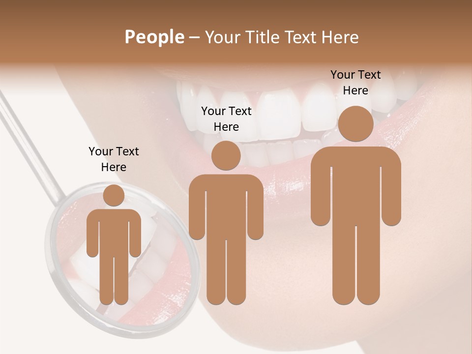 A Smiling Woman With A Stethoscope In Her Mouth PowerPoint Template